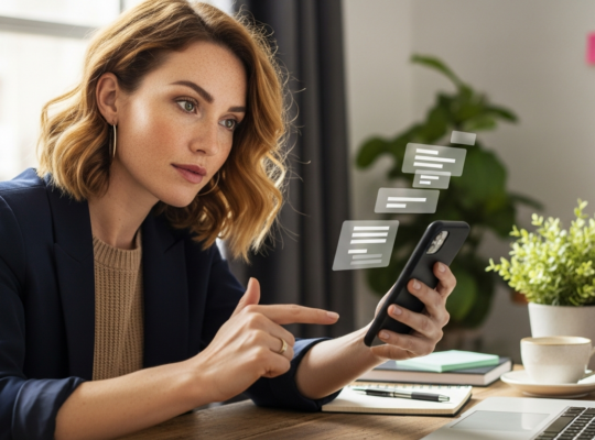 Fiatal nő mobilon jelentkezik, a Jobtain állskereső oldala